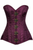 Top Drawer Brocade Steel Boned Corset with Clasp Closure
