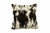 Homeroots Home Decor 18 x 18 Inches Black and White Rabbit Zippered Natural Fur Animal Print Throw Pillow