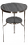 22" Nickel Marble And Iron Round End Table