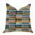Plutus Timber Blue and Beige Textured Luxury Throw Pillow