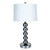 Silver Bauble Table Lamp with White Shade