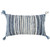 Denim Blue Repurposed Woven Strips Lumbar Pillow - 808230117754