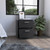 19" Black Two Drawer Faux Wood Nightstand