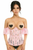 Lavish Sheer Lace Underbust Underwire Corset with Ruffle Sleeve