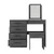 39" Gray Wood Four Drawer Vanity Table