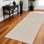 8' Ivory Geometric Runner Rug