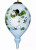 Shamrock Snowman Hand Painted Glass Ornament