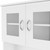 67" White Pantry Cabinet with Two Door Panels and Side Open Shelves