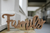 Wooden Family Tabletop Sign Decor-Rustic Family Freestanding Word Decor