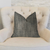 Plutus Bluejay Cayne  Blue and Gray Luxury Throw Pillow