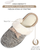 Roxoni Women's Cozy Memory Foam Slippers, Fuzzy Warm Faux Fur, Anti-Skid Rubber Sole