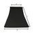 Black Shantung Silk Print Square Lamp Shade