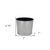 7" Silver Recycled Plastic Indoor Outdoor Round Pot Planter