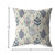 18” Cream Gray Leaves Suede Zippered Throw Pillow