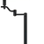60" Bronze Swing Arm Floor Lamp With Beige Fabric Empire Shade