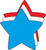 Star Tri-Color Creative Cut-Outs