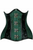 Top Drawer Brocade & Faux Leather Steel Boned Under Bust Corset
