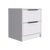 19" White Wood Two Drawer Nightstand