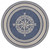 8’ Round Navy Nautical Indoor Outdoor Area Rug