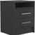 20" Black Two Drawer Faux Wood Nightstand