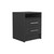 20" Black Two Drawer Faux Wood Nightstand