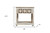 28" White Solid Wood Distressed Carved Geometric One Drawer Nightstand