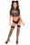 Lavish Skull Mesh Underwire Cincher with Built In Halter Top