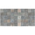 2' X 4' Brown And Gray Mosaic Tile Printed Vinyl Area Rug with UV Protection