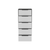 18" White and Gray Five Drawer Standard Chest