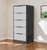 18" White and Gray Five Drawer Standard Chest