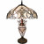 27" Dark Brown Metal Two Light Candlestick Table Lamp With Beige Shade