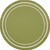 4' Green And Ivory Round Indoor Outdoor Area Rug