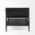 22" Black And White Marble Square End Table With Drawer And Shelf