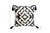 Homeroots Home Decor 17 X 17 Inches Black and White Textural Geometric Throw Pillow with Tassels