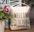 Welcome to Our Home Decorative Fabric Door Stopper with Handle- Fabric Weighted Floor Stop for Bedroom Living Room Exterior Doors- 7-7/8"W x 4-3/4"D x 9"H