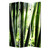 72" Green Canvas Folding Three Panel Screen Room Divider