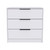 28" White Three Drawer Dresser