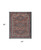 2' X 3' Red Orange And Blue Wool Floral Hand Knotted Distressed Stain Resistant Area Rug With Fringe