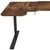 59" Adjustable Brown and Black L Shape Computer Desk