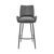 26" Charcoal And Black Iron Counter Height Bar Chair