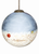 Christmas Puppy Hand Painted Glass Ornament