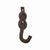 Vintage Cast Iron Rope Design Wall Hooks - Decorative Wall Hooks for Coats, Bags, Towels, Hats, Indoor or Outdoor Use - Set of 3 - Antique Brown