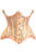 Top Drawer Satin & Sequin Underwire Curvy Cut Steel Boned Waist Cincher Corset