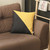 Homeroots Home Decor Yellow And Black Diagonal Decorative Throw Pillow, 18 x 18 Inches