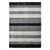 5' X 8' Black And Gray Wool Striped Hand Woven Area Rug