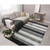 5' X 8' Black And Gray Wool Striped Hand Woven Area Rug