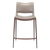 Set of Two " Gray And Brown Steel Low Back Bar Chairs