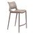 Set of Two " Gray And Brown Steel Low Back Bar Chairs