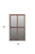 60" Wood Brown Rustic Solid Wood Window Pane Framed Accent Mirror
