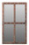 60" Wood Brown Rustic Solid Wood Window Pane Framed Accent Mirror